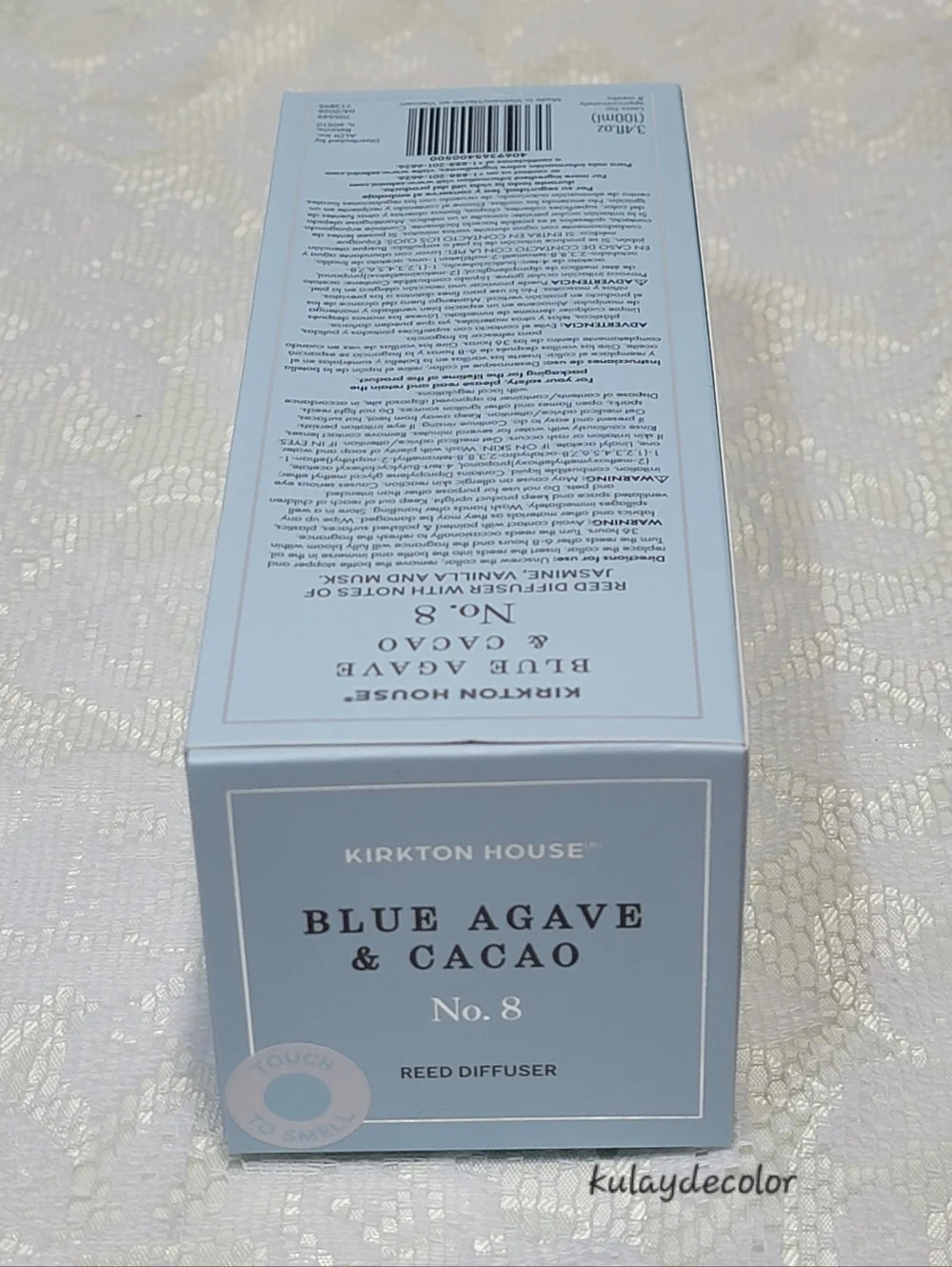 Kirkton House Blue Agave & Cacao No. 8 Reed Diffuser - 3.4 Fl oz. (100mL)